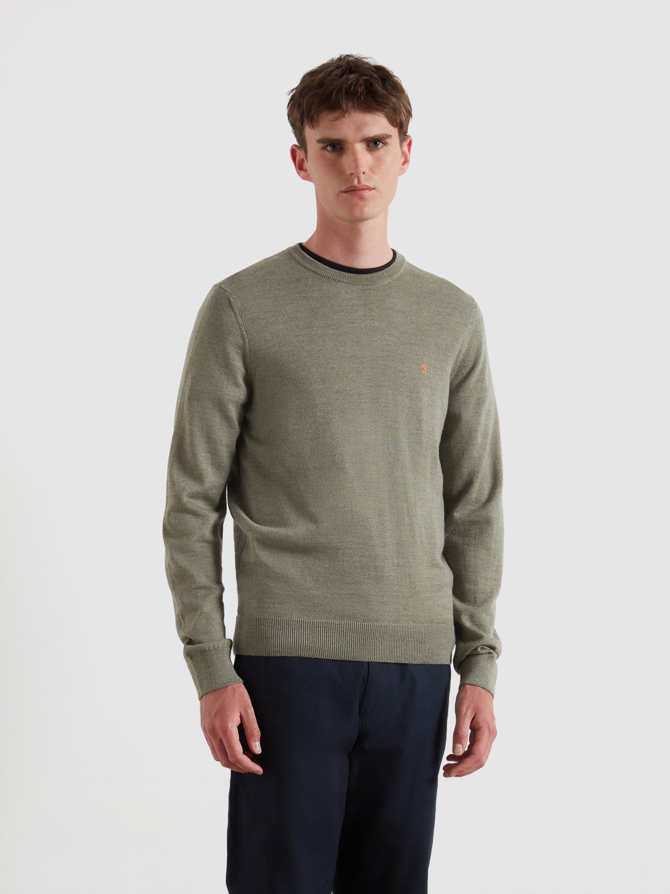 Mullen Merino Wool C - Farah - 318 Tarragon Green Farah - Vêtement mode Mix et Tendances - homme Sweat - Maille - Pull