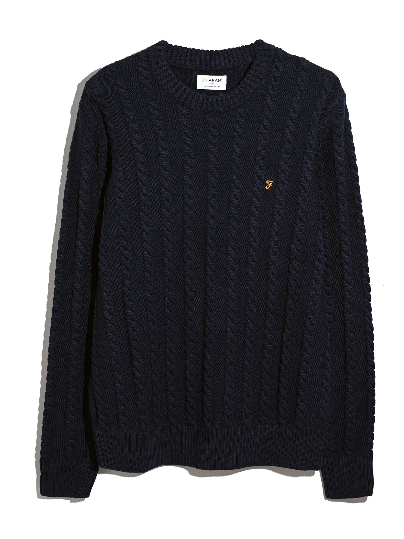 Knight Cable Sweater - Farah - 412 True Navy Farah - Vêtement mode Mix et Tendances en soldes