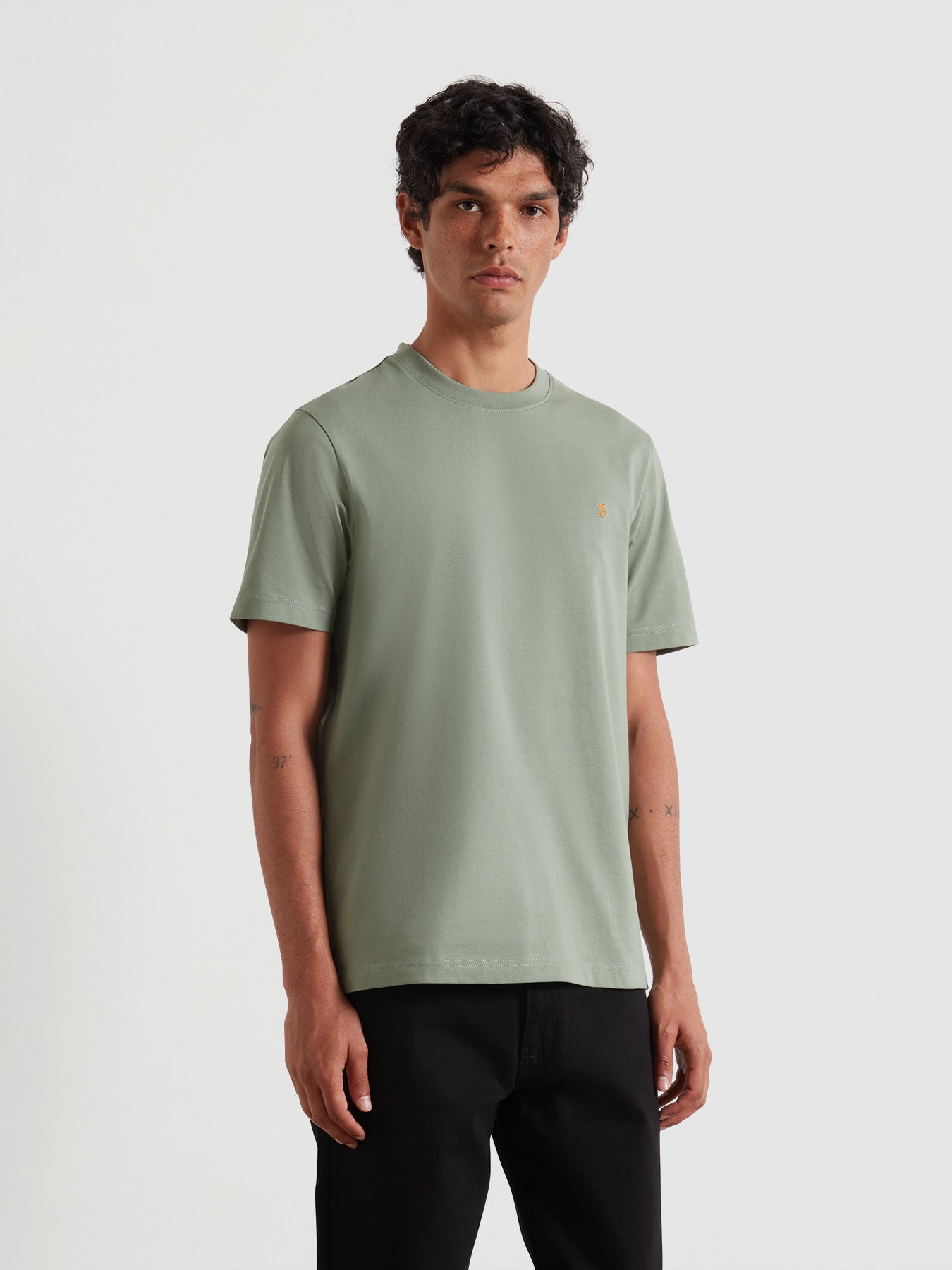 Danny Reg Ss Tee - Farah - 318 Tarragon Green