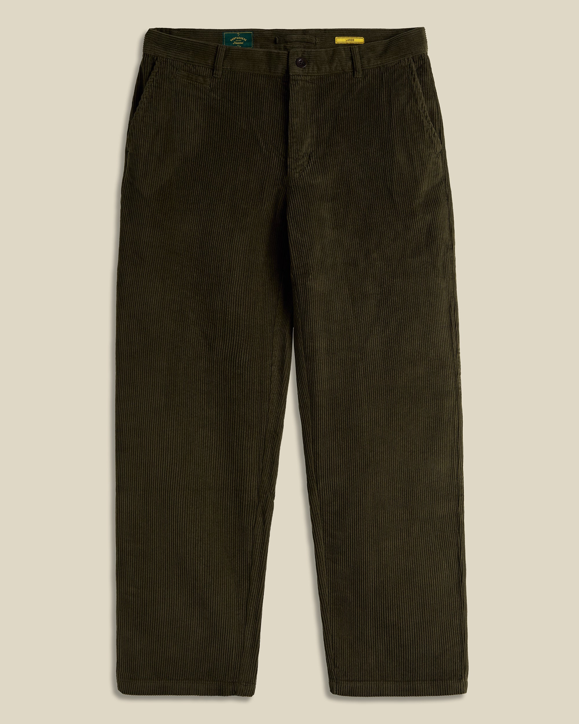 Corduroy Trousers - Portuguese Flannel - Olive Portuguese Flannel - Vêtement mode Mix et Tendances - homme Pantalon